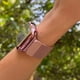 thumbnail image 2 of Correa para apple watch comparible con 42mm / 44mm metálica + Protector completo de pantalla. Estilo Milanese. Mamá Pulpo  Milanese mica completa, 2 of 6