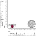 thumbnail image 6 of Gem Stone King 14K White Gold Red Ruby and White Moissanite Engagement Ring for Women | 1.80 Cttw | Oval 8X6MM | Gemstone July Birthstone | Size 8, 6 of 6