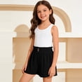 thumbnail image 2 of LIJCC Girls Ruffled Casual Shorts Summer Solid Color Wide Leg Shorts Loose Casual Elastic Waist Versatile Shorts, 2 of 6