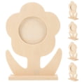 thumbnail image 1 of Miangastore 5PCS Flower Shape Photo Frame Wooden Picture Holder Self Painting Homemade Frame for DIY Decor (Wood Color), 1 of 8