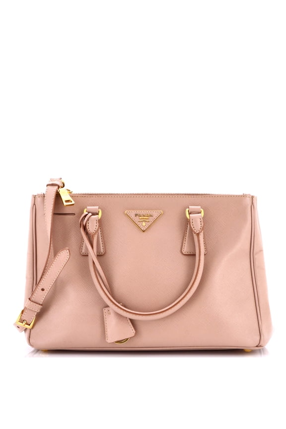 Pre-Owned Double Zip Lux Tote Saffiano Leather Medium By Rebag