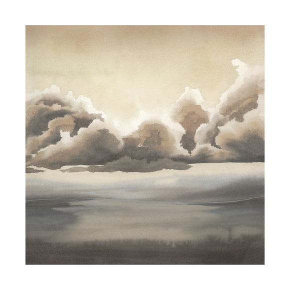 Canvas Wall Art - Grace Popp 'Sepia Sea Fret I' Wall Art for Living Room, Bedroom, or Office Décor by Trademark Fine Art - 14 x 14 Inches