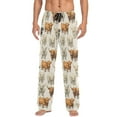 thumbnail image 4 of joogoo Men's Pajama Pants Highland Cows Soft Long Sleep Lounge Pjs Bottoms L, 4 of 7