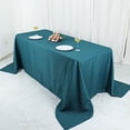 thumbnail image 3 of Balsa Circle 10 Pieces 90" x 132" Peacock Teal Rectangle Polyester Tablecloths Table Cover Linens, 3 of 8
