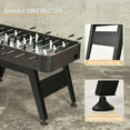 thumbnail image 5 of Raychee 54" Foosball Table, Soccer Games Table Competition Sized Wooden Arcade Table Soccer w/ 2 Balls for Adult Kids Youth Home, Game Room, Office, Party (Dark Wood Grain), 5 of 7