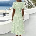thumbnail image 7 of Floral Dress for Women Summer Casual Wrap V Neck Short Sleeve Sundress A-Line Beach Vacation Dresses 2026, 7 of 7
