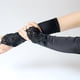 thumbnail image 5 of Minnieouse Guante largo Sin dedos Ligero Amigable con la piel Guantes de satén ahuecados Transpirable Hasta el codo Manoplas Boda Type3 NO3, 5 of 6