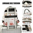thumbnail image 3 of FORMRS Mini Backpack Purse for Women Travel Daypack Casual Shoulder Bag, Red Nordic Christmas House, 3 of 7