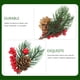 thumbnail image 4 of 10 Uds. De ramas falsas de Navidad, decoración de pino de fruta roja Artificial, decoración navideña, 4 of 6