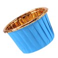 thumbnail image 1 of FUTUREORYY 100Pcs Heat Resistant Blue Golden Curled Edge Round Paper Cupcake Cups for Baking, 1 of 6