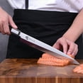 thumbnail image 3 of Japanese Chef Knife - 9.5inch High-Carbon Steel 5CR5 Sushi & Fillet Knife for Fish, Kitchen Fishing Knife with Gift Box, 3 of 9