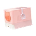 thumbnail image 4 of DOLITY Cat Litter Box Kitten Toilet Foldable Fully Enclosed Made of Quality PP Material Pink, 4 of 9