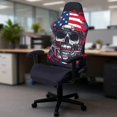 thumbnail image 5 of Whosucclay Skull American Flag Print Gaming Chair Covers, with Armrest Cover Computer Chairs Slipcovers Stretchable Elastic Machine Washable Gaming Chair Seat Cover with Zipper, 5 of 8