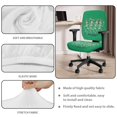 thumbnail image 7 of SCRAWLGOD St. Patrick's Day Shamrock Skeleton Print Green Dustproof Chair Covers for Office Desk Chairs Breathable Boss Chair Covers Washable Stain Resistant Gaming Chair Slipcovers, Set of 2, 7 of 7