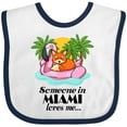 thumbnail image 3 of Inktastic Someone in Miami Loves Me Boys or Girls Baby Bib, 3 of 4