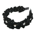 thumbnail image 4 of Unique Bargains 1 Pc Hairband Pleats Rhinestone Hair Accessories for Women Black, 4 of 5