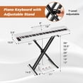thumbnail image 3 of Costway 88-Key Keyboard Piano Set with Adjustable Stand & 2 Keyboard Mode 2 Speakers White, 3 of 10