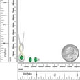 thumbnail image 2 of Gem Stone King 1.27 Ct Green Nano Emerald E-F Lab Grown Diamond 925 Silver and 10K Yellow Gold Infinity Pendant and Earrings Jewelry Set, 2 of 3