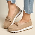 thumbnail image 4 of Chain Decor Slip On Loafers, Casual Platform Walking Shoes (Women's), 4 of 6