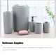 thumbnail image 4 of Yuarrent Cubo de basura Cubo de basura Dispensador de cubo de basura Suministros de baño Multipropósito A prueba de golpes Hotel de estilo Suministros de limpieza para el hogar Gris, 4 of 6
