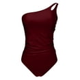 thumbnail image 6 of One Piece Swimsuit For Women Slanted Shoulder Hollow 1 Piece Swimsuit Womens Swimwear, 6 of 7