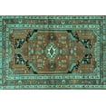 thumbnail image 1 of Ahgly Company Indoor Rectangle Persian Turquoise Blue Traditional Area Rugs, 2' x 3', 1 of 4