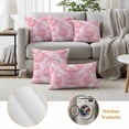 thumbnail image 6 of Pink Coastal Outdoor Waterproof Pillow Covers, Summer Shell Beach Nautical Seaside Decorative Square Throw Pillowcase Sofa Cushion Sham for Patio/Couch/Chair, 18"x18" 2 Pack, 6 of 8