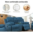thumbnail image 5 of Microfiber Living Room Furniture Set Reclining Sofa Set Loveseat Furniture Sets in Living Room Sofa Recliners (Loveseat, Blue Microfiber), 5 of 12