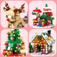 thumbnail image 4 of 6 In 1 Upgraded Christmas Series Building Blocks Set With Light Creative Winter Village House DIY Bricks Toys For Kids Xmas Gift, 4 of 6