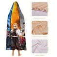 thumbnail image 4 of Demon Slayer Wearable Blanket Cloak Arctic Velvet Hooded Blanket Soft Fuzzy Hoodie Blanket Cape for Adults Kids 60"x80", 4 of 8