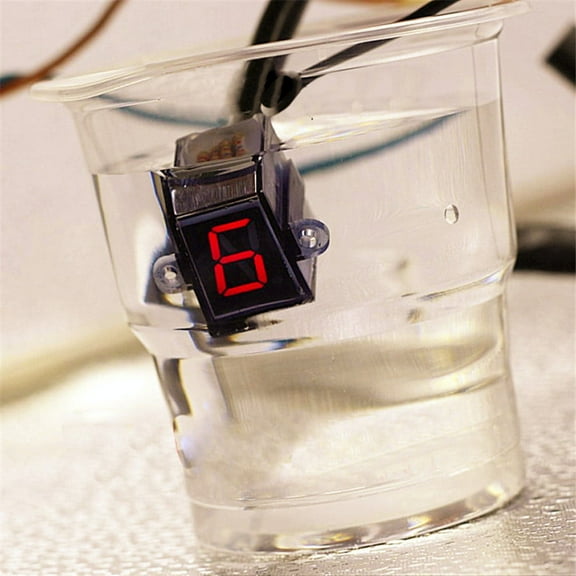 6 Speed N-6 Digital Gear Indicator Motorcycle Display Shift Lever LED Universal