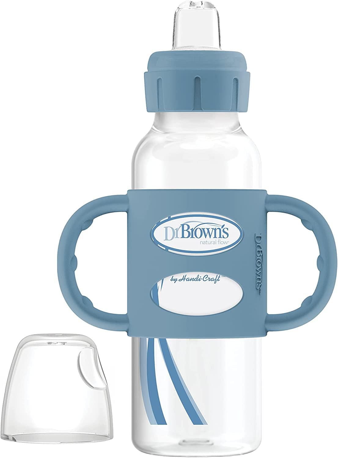 Dr. Brown’s® Milestones™ Narrow Sippy Bottle with Silicone Handles Blue 2 pack