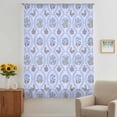 thumbnail image 2 of Spring Floral Sheer Curtains 72 Inches Long, Retro Flowers Leaves Botanical Light Blue Light Filering Curtains, Breathable Simi Curtain Privacy Drapes for Living Room Bedroom Window Treatment, 2 of 9