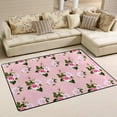thumbnail image 5 of SKYSONIC Lightweight Soft Area Rugs Roses White Dots Floor Mat for Kids Playing Room Hardwood Floor Living Room 60x39 inch Nursery Rugs, 5 of 5