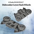 thumbnail image 2 of Dishwasher Wheel 4 Pack W10195417 for Kitchen-Aid Whirlpool, 2 of 9