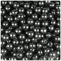 BeadTin Black Opaque 8mm Round Craft Beads (300pcs)