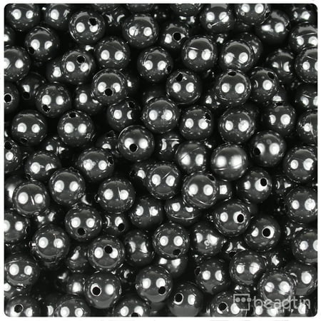 Quartz 8mm Round Gemstone Beads - BeadTin Black Opaque 8mm Round Craft Beads (300pcs)