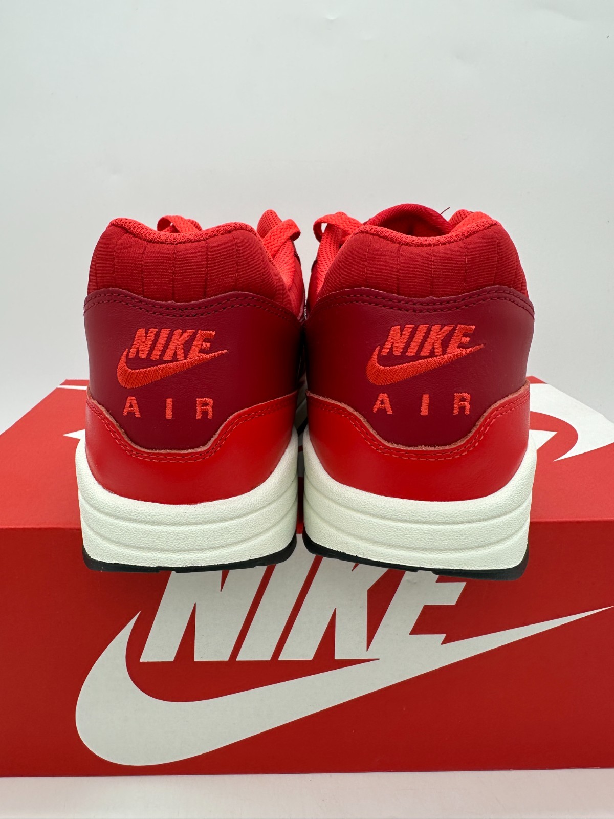 Men's Nike Air Max 1 Gym Red/Sail-University Red (HQ3607 687) - 13