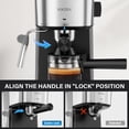 thumbnail image 2 of XIXUBX 6 Bar Espresso Machine, 800W Compact Coffee Maker with Stainless Steel Cup Warmer, Steam Milk Frother, Automatic Pressure Relief, Cappuccino &, 2 of 9