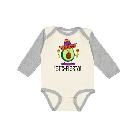 

Inktastic Cinco De Mayo Lets Fiesta Avocado Gift Baby Boy or Baby Girl Long Sleeve Bodysuit