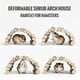 thumbnail image 3 of Refugio de puente de escalera de escalada de animales pequeños de madera natural | Juguete para masticar de hábitat de valla de cueva de arco para hámsters, reptiles, chinchillas, tortugas | 10x22cm, 3 of 9