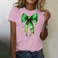 thumbnail image 4 of Fewfanhot Shirts for Women St Patricks Day Shamrock T-Shirts Happy Shirts Irish Clover Tee Tops, 4 of 5