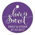 thumbnail image 1 of 100 PCS Love is Sweet Customized Hang Tags Personalized Wedding Favor Gift Paper Tag, 1 of 1