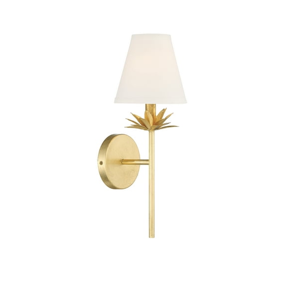Trade Winds Daphne 1-Light Wall Sconce in True Gold