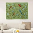 thumbnail image 3 of ViciArt Chinoiserie Bird Wall Tapestry – 30"x40" Polyester Botanical Garden Hanging, Blue Floral Vintage Nature Decor, 3 of 4