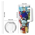 thumbnail image 4 of Pofeuu SpongeBob SquarePants Tasse à Glace en Acier Inoxydable 40OZ avec Poignée et Paille pour Plage/voyage, 4 of 8
