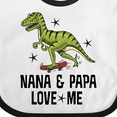 thumbnail image 4 of Inktastic Nana and Papa Love Me Dinosaur Grandson Boys Baby Bib, 4 of 4
