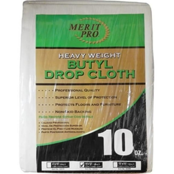 Merit Pro 2070 4 x 15 ft. Heavy Weight Butyl Drop Cloth - 10 oz.