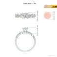 thumbnail image 4 of ANGARA Natural Diamond Ring with Scrollwork in 14K White Gold for Women (Size-4.7mm| Color-I-J| Clarity-I1-I2) | April Birthstone, Anniversary, Jewelry Gift for Women | Natural Diamond Ring, 4 of 9