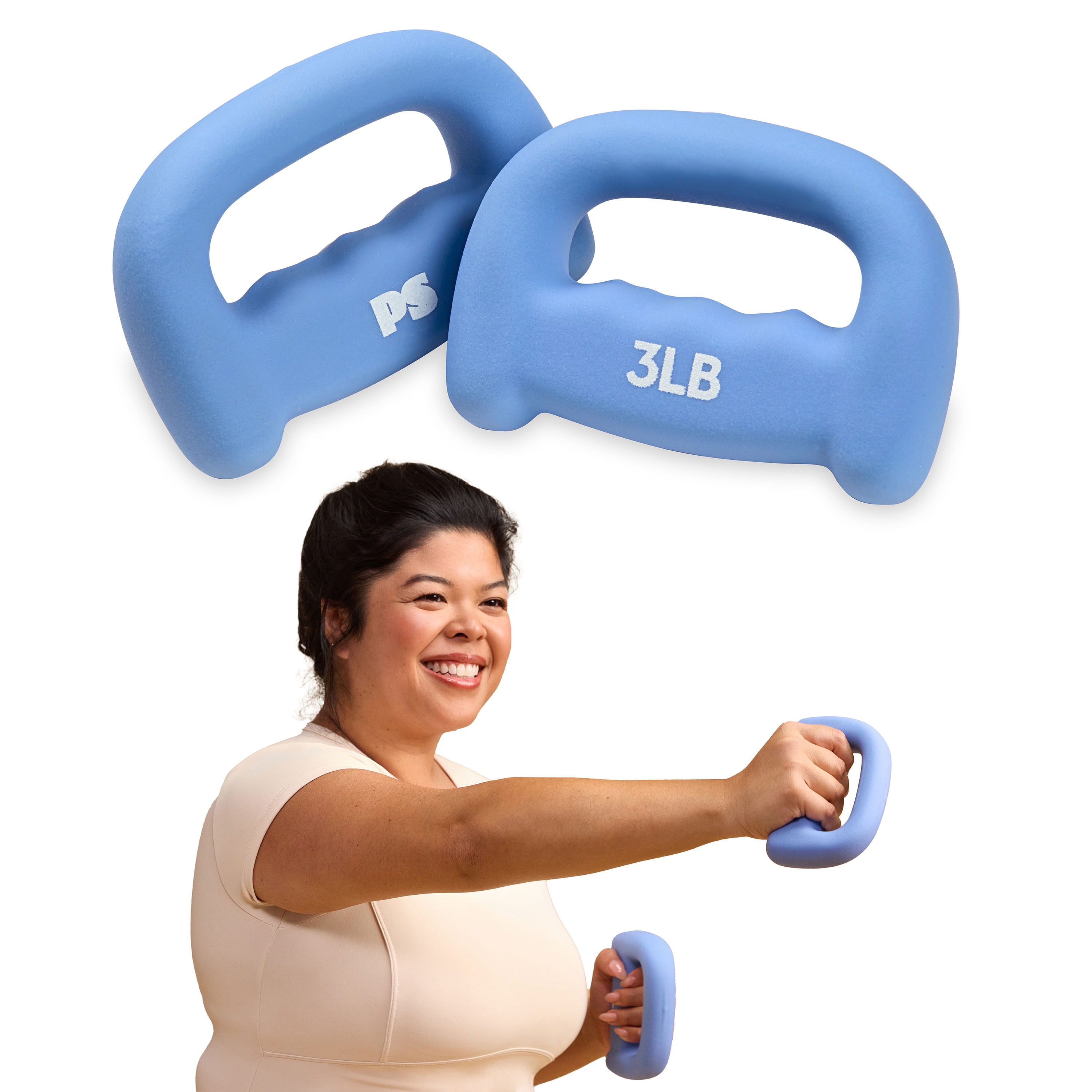 Popsugar Hand Grip Weight Set, 3lb Each, Set of 2, Periwinkle